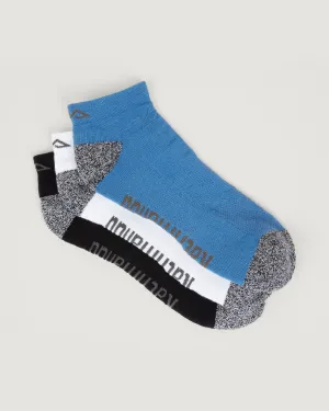 Accion driMOTION Low Cut Socks - 3 Pack - Black/White/Blueridge