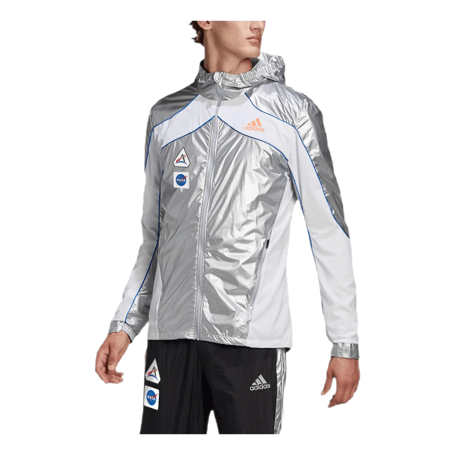 Adidas Marathon Space Race Jacket  Men Matte Silver / White