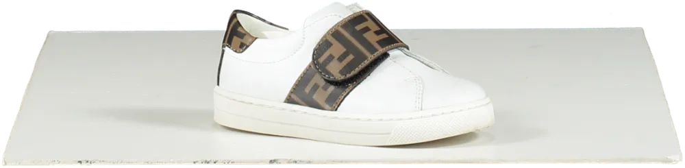 Fendi White Logo Trainers UK 5.5 EU 22 