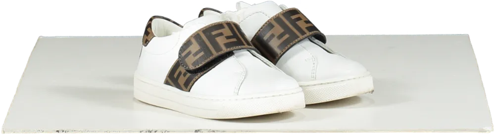 Fendi White Logo Trainers UK 5.5 EU 22 