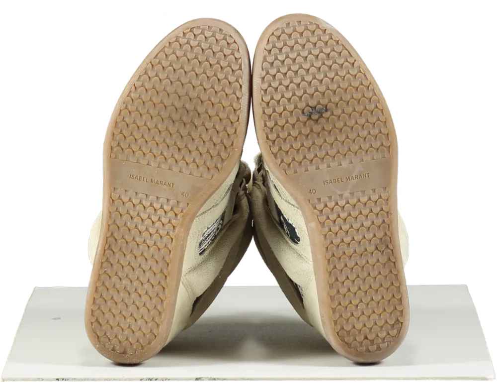 Isabel Marant Cream Beckett Suede Trainers UK 7 EU 40 