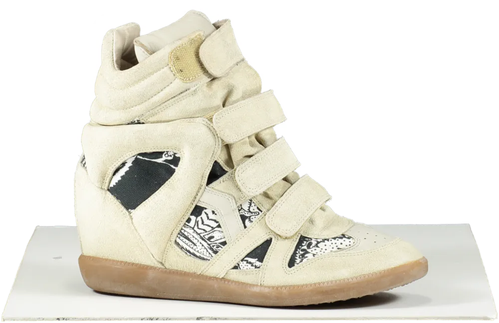 Isabel Marant Cream Beckett Suede Trainers UK 7 EU 40 