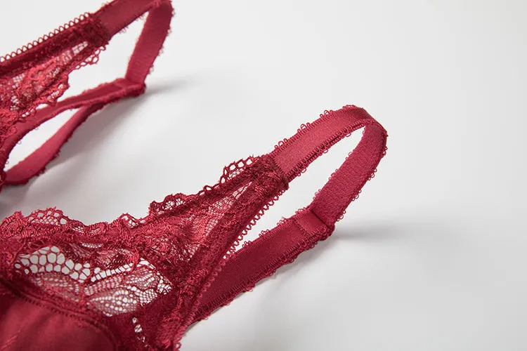 Plus size underwired non-padded lace bras 02 (Size 36/80 - 44/100, C - H)