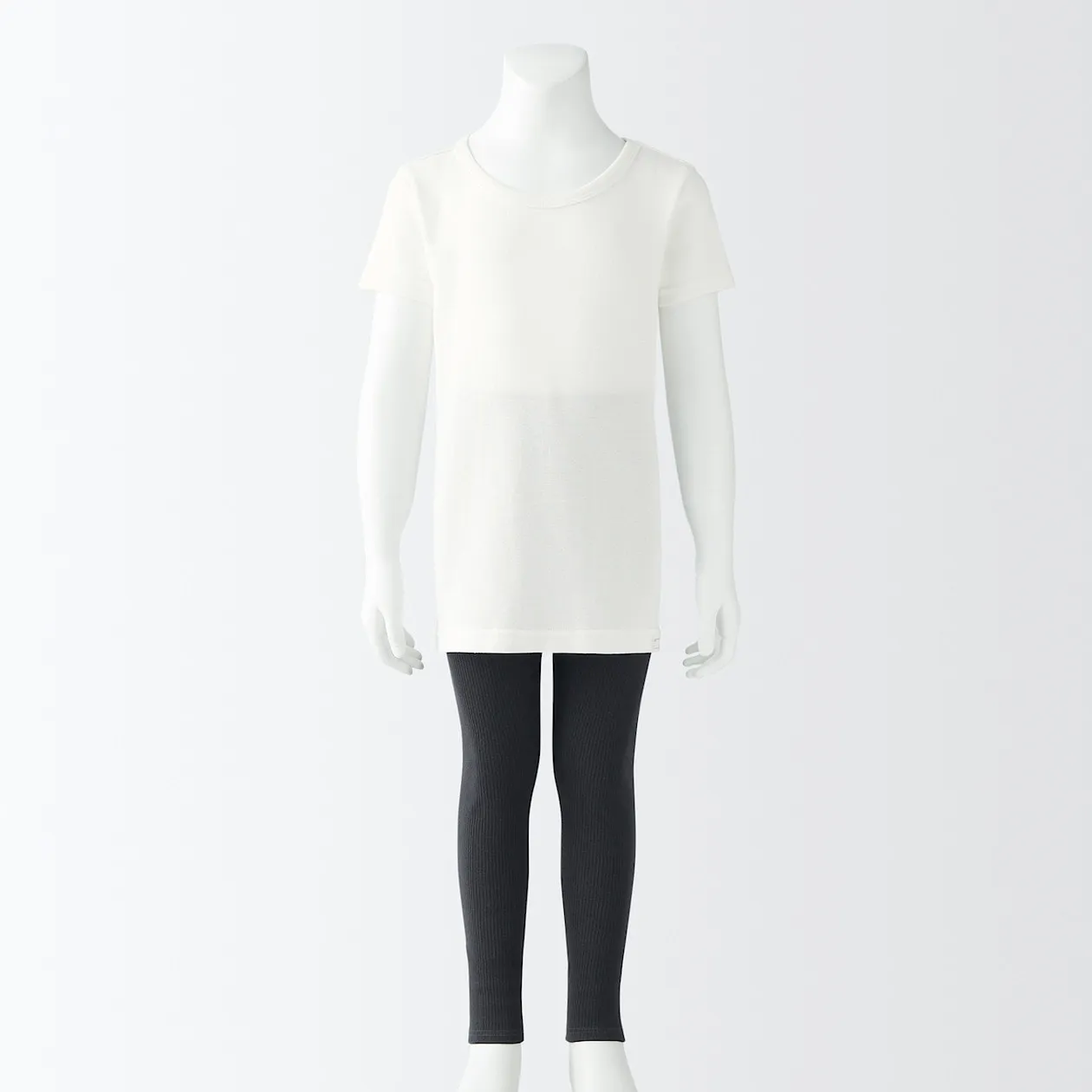 Rib Knit Crewneck T-Shirt (5-14Y)