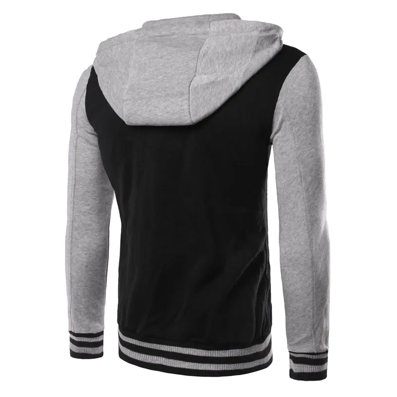 Solid Color Hoodies - Zip Up Red Fashion Grey Hoodie