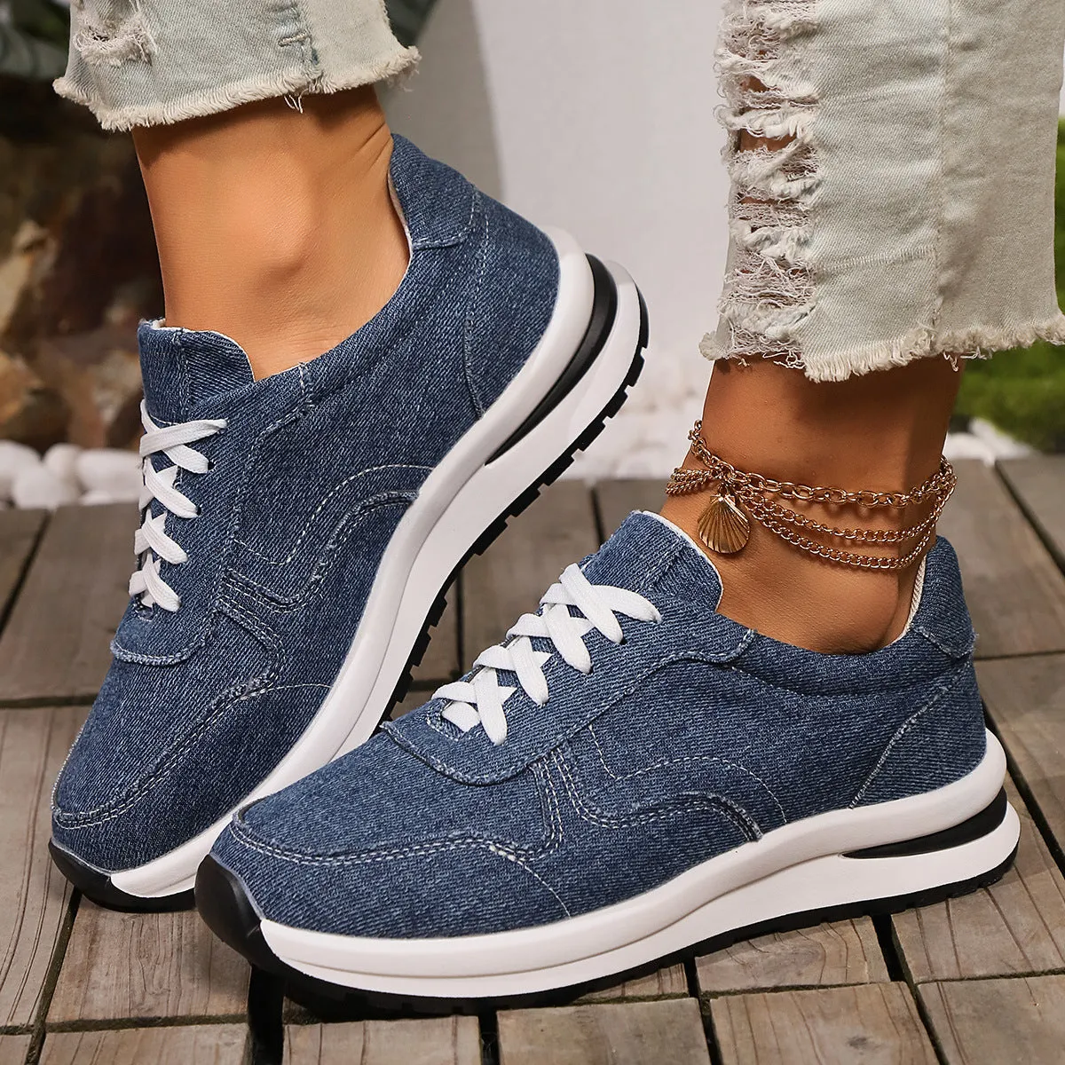 Tahlia  Classic Lace-Up Trainers