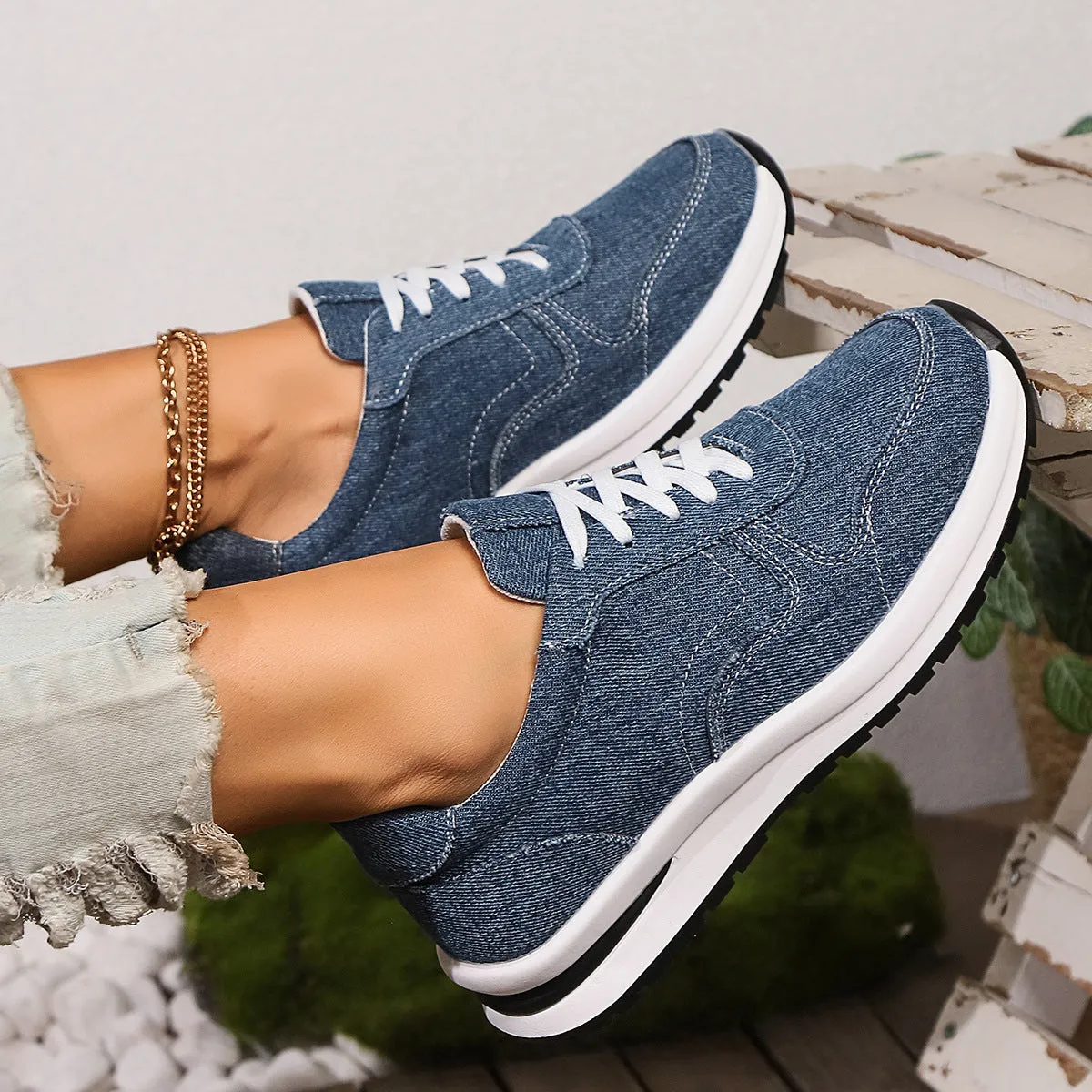 Tahlia  Classic Lace-Up Trainers