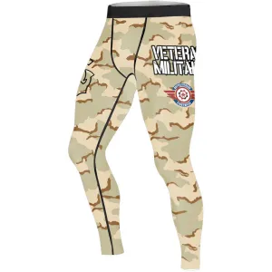 USA Coast Guard Veteran Men's Compression Leggings