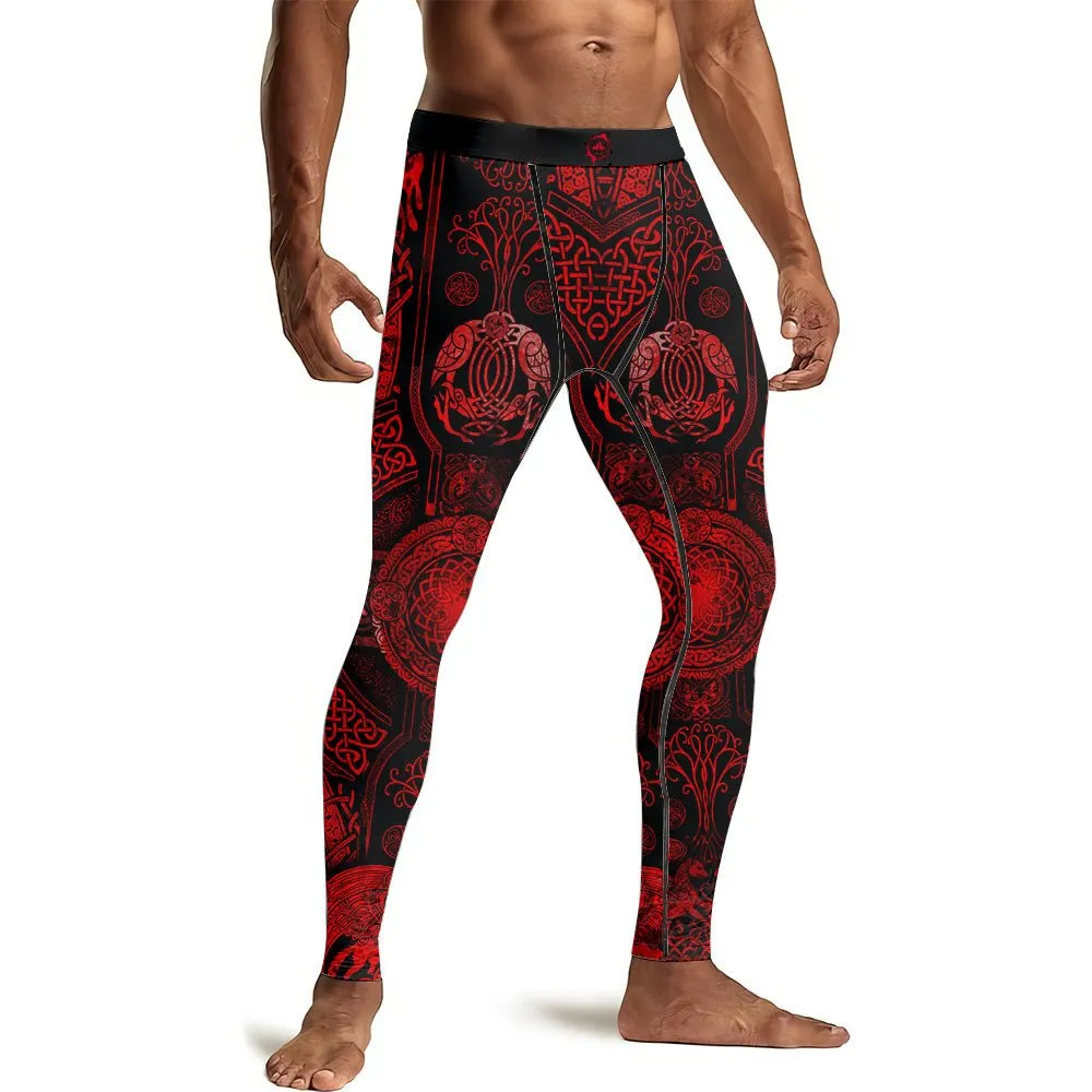 Viking Suncatcher Red Men's Compression Leggings