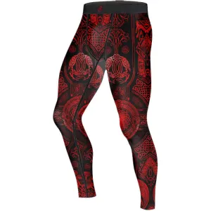 Viking Suncatcher Red Men's Compression Leggings