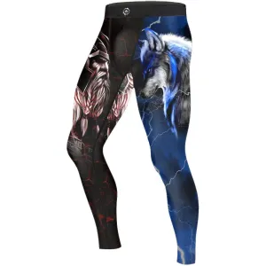 Viking Versus Wolf Men's Compression Leggings