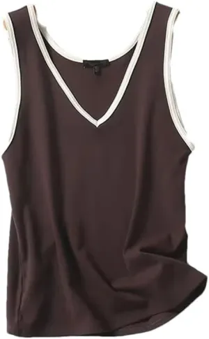 Women V-Neck Camisole Solid Color Sleeveless Tank Tops for Women