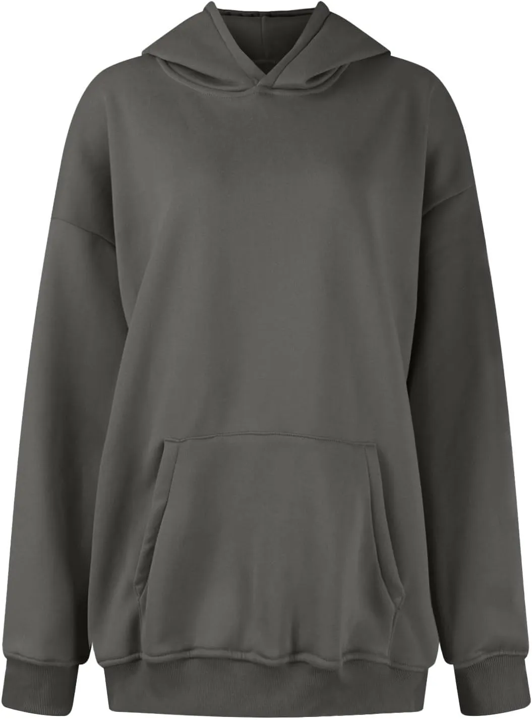 Womens Oversized Hoodies Causal Long Sleeve Fleece Hooded Sweatshirt Comfy Solid Color Pullover Tops Fall Outfits