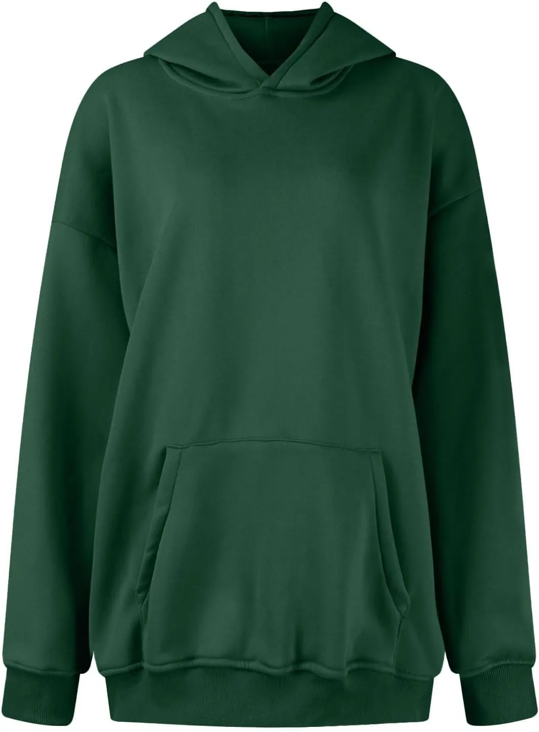 Womens Oversized Hoodies Causal Long Sleeve Fleece Hooded Sweatshirt Comfy Solid Color Pullover Tops Fall Outfits